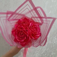 ۳شاخه گل روبانی