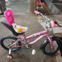 دوچرخه سایز ۱۶ صورتی و آبی