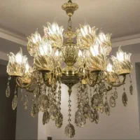 لوستر 6شاخه برنزی(برنز الماس)