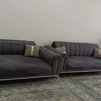 مبل هشت نفره نیمه استیل