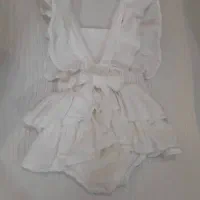 رامپر دخترونه با پارچه موسلین