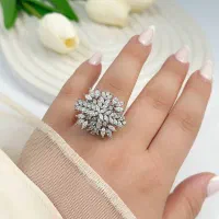 انگشتر نقره زنانه سرویس وساعت نقره کاملا عیار 925|بدلیجات|تبریز, |دیوار
