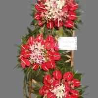 کد2(تسویه درمحل+تحویل رایگان)تاج گل نمایشگا طبیعی