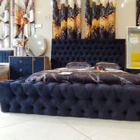 تخت خواب کینگ چستر دکوراتیک|تخت و سرویس خواب|مشهد, زمرد|دیوار