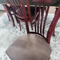 میز غذا خوری چهار نفره چوبی|میز و صندلی غذاخوری|لنجان, |دیوار