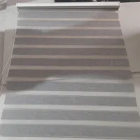 پرده زبرا طوسی نقره ای