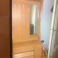 جاکفشی آینه دار قدی۴ کشو با کمد کوچک کنارش