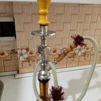 قلیان برنجی دوسیب البالو در حد نو