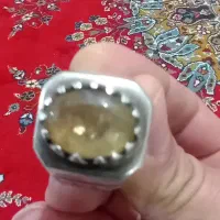 انگشتر نقره با یاقوت زرد