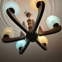 لوستر ۶ شاخه چوبی|لوستر و چراغ آویز|تهران, ابوذر|دیوار