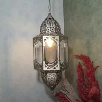 لوستر مراکشی هشت وجهی مدل ترنج