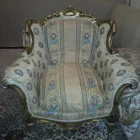 مبل استیل کرم طلایی