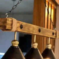 لوستر سقفی و دیواری چوب روستیک|لوستر و چراغ آویز|آبادان, |دیوار