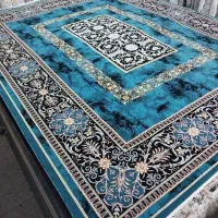 فرش زمینه تیره با رنگ طبیعی ۱۵۰۰شانه نخی با ضمانت