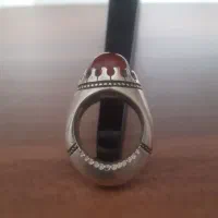 انگشتر رکاب دست فوق کلکسیونی عقیق یمنی