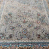 فرش جفت ۹ متر درباری نقره ای ۱۰۰۰ شانه(نو)