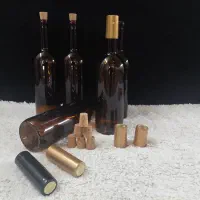 بطری شیشه ای یک لیتری کف گود تیره