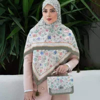 ست کیف و روسری نخ اعلا، در رنگها و طرح های متنوع|کیف، کفش، کمربند|ری, فیروزآبادی|دیوار