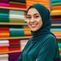 فروشنده خانم برای فروشگاه پارچه و منسوجات