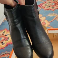 فروش بوت چرم مشکی سایز۳۹