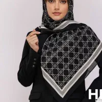 روسری نخی قواره ۱۰۰ با طرحبندی و رنگبندی متنوع|لباس|زنجان, |دیوار