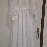 لباس مجلسی شاین دار سفید|لباس|گناباد, |دیوار