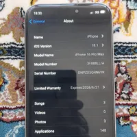 اپل iPhone 16 Pro Max با حافظهٔ ۵۱۲ گیگابایت|موبایل|سقز, |دیوار