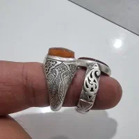 2 عدد انگشتر قدیمی خطی .