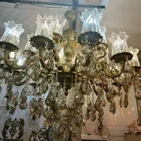 انواع لوستر و کنار سالنی برنزی|صنایع دستی و سایر لوازم تزئینی|قم, باغ کرباسی|دیوار