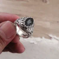 انگشتر نقره یاقوت بنفش