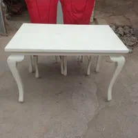 میز نهارخوری با چهار صندلی ۴نفره ومیز تلویزیون