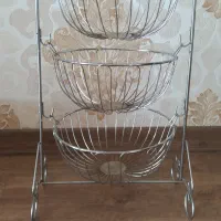 سبد استیل سه طبقه سیب زمینی پیاز