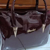 کیف ورنی‌ زرشکی بزرگ