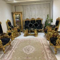 مبلمان ۹نفره به همراه میزغذاخوری ۸نفره+ویترین|مبلمان خانگی و میز عسلی|تهران, دریاچه شهدای خلیج فارس|دیوار