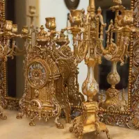 آینه وشمعدان بسیار زیبا در حد نو برنجی|صنایع دستی و سایر لوازم تزئینی|تهران, شهران جنوبی|دیوار