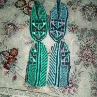 گیوه مچی وساق بلند کاموای دست بافت