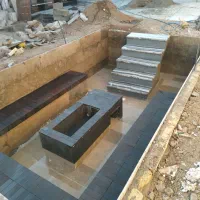 اجرای باربیکیو شومینه اتشکده تنور وفر