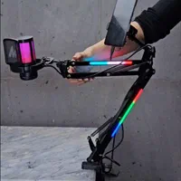 پایه میکروفون RGB برند Tanuki با هولدر موبایل|صوتی و تصویری|تهران, ایرانشهر|دیوار