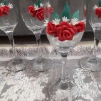 گیلاسی تزیین شده با گل چینی|صنایع دستی و سایر لوازم تزئینی|پیشوا, |دیوار