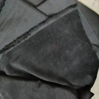 پارچه مخمل کبریتی مشکی پرکلاغی لطیف