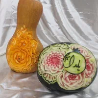 حکاکی هندوانه و کدو یلدا|خدمات پذیرایی، مراسم|نیشابور, میدون بار|دیوار