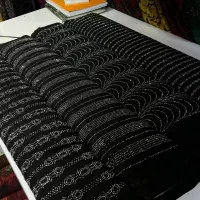 سنگ اصلی روی پارچه حریر|لباس|قروه, |دیوار