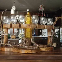 استند سرو نوشیدنی دست ساز چوبی