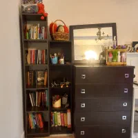 دراور چوبی و کتابخانه|کتابخانه، شلف، قفسه‌های دیواری|تهران, تهرانپارس شرقی|دیوار