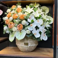 جام گل مصنوعی گلدان پتینه|گل مصنوعی|مشهد, هنرور|دیوار