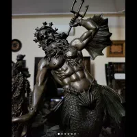 پادشاه دریا ۵۵سانتی هونگ مجسمه برنزی