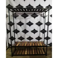 رگال جالباسی کف دوطبقه چهارستون چوب روس