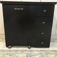 میز اتو و چرخ خیاطی  اسانسوری MDF سه کاره با صندلی