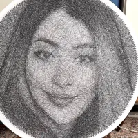 تابلو میخ و نخ چهره