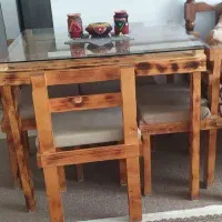 میز غذاخوری ۴نفره سنتی چوب روس